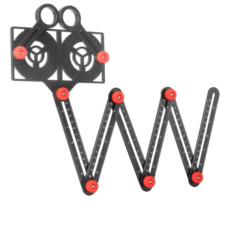 STAHLWERK 6-in-1 Multiwinkel-Messlineal aus Aluminium von STAHLWERK