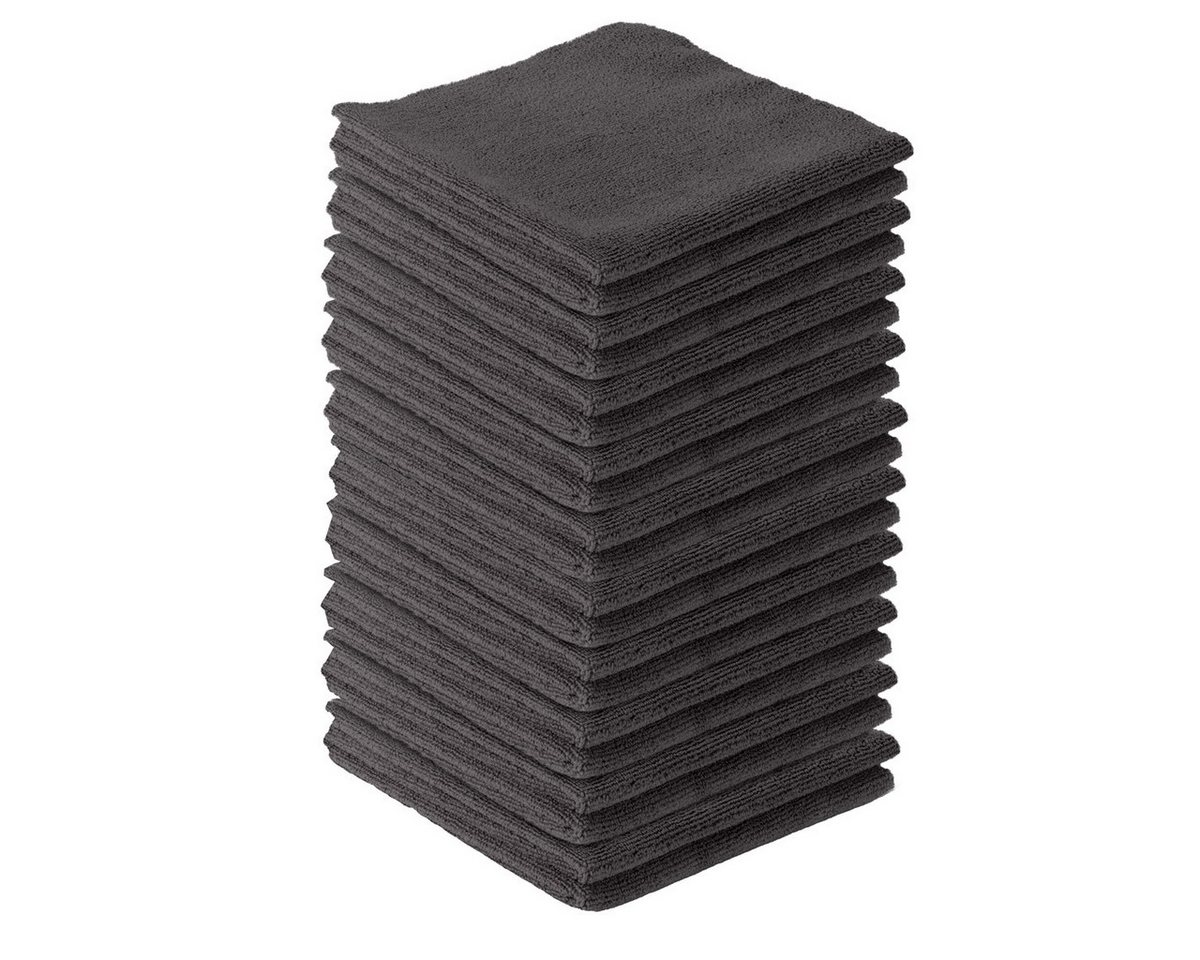 STAHLWERK Autowaschbürste Mikrofaser-Handtuch 20er Set 40 x 40 cm 300 gsm, (Set, 20-tlg., Set), saugstark, waschmaschinenfest, strapazierfähig und schnelltrocknend von STAHLWERK