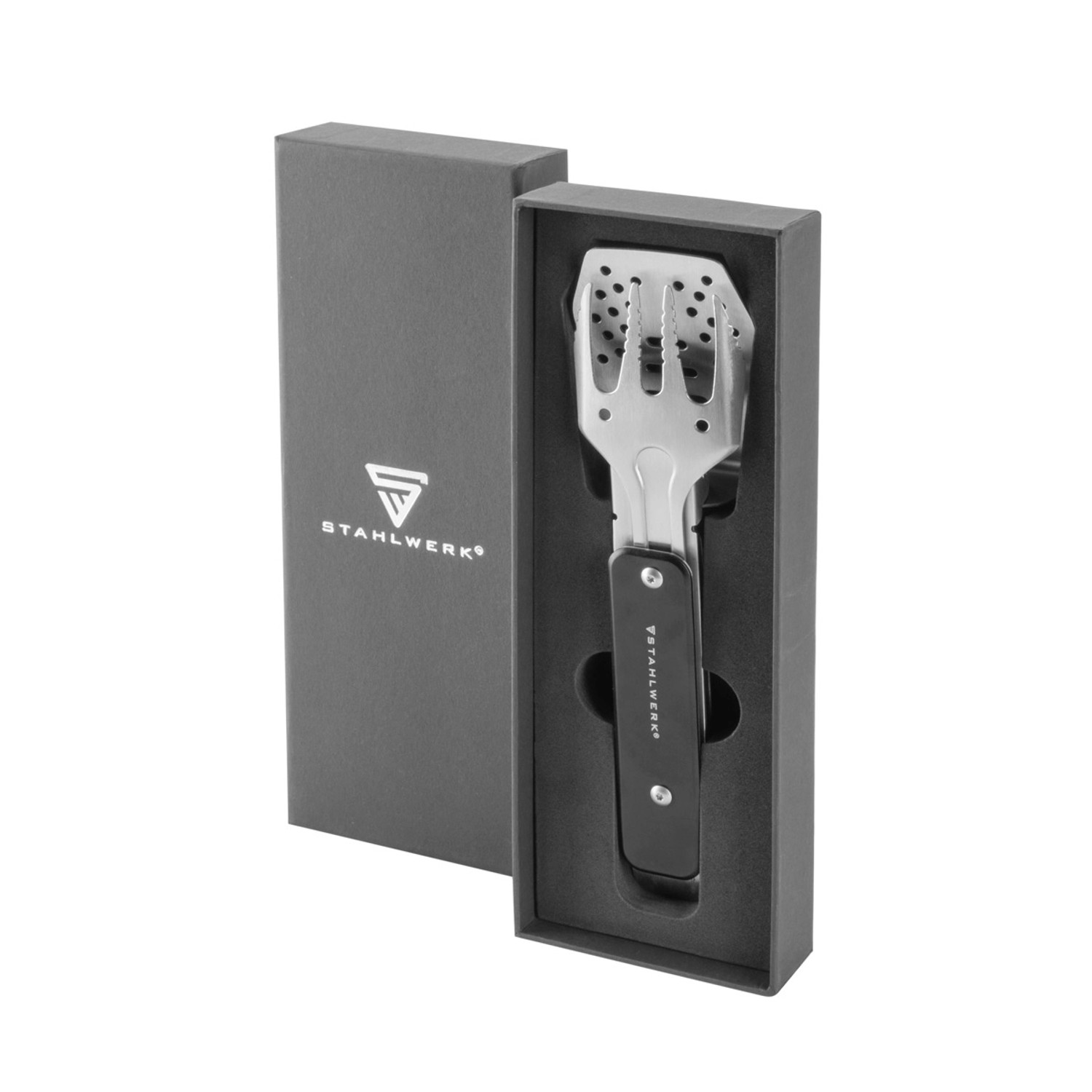 STAHLWERK BBQ Multitool Grillbesteck mit Grillzange Grillgabel Grillwender STAHLWERK BBQ Multitool Grillbesteck mit Grillzange Grillgabel Grillwender von STAHLWERK