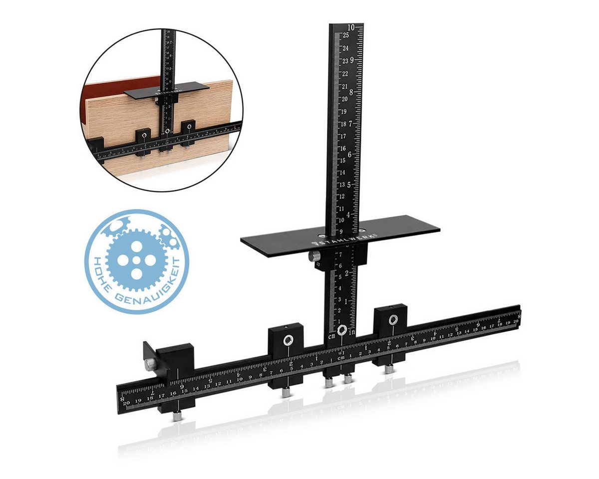 STAHLWERK Bohrersatz Bohrführungsvorrichtung mit Anschlag verstellbare, (Packung, 1-tlg., Einzelgerät), Leichtbauweise von STAHLWERK