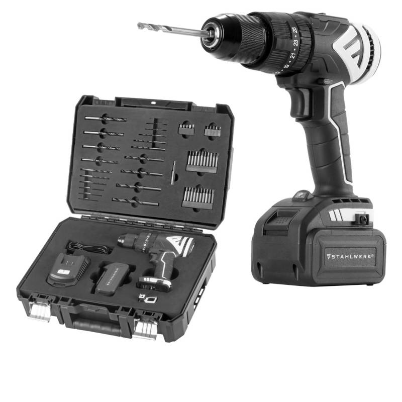 STAHLWERK Akku-Schlagbohrschrauber ASB-20 ST Brushless mit 1 x 4 Ah Akku von STAHLWERK
