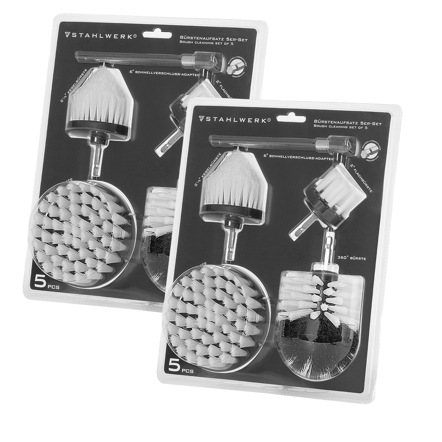 STAHLWERK Bürsten Aufsatz 10er Set für Akkuschrauber und Bohrmaschinen von STAHLWERK