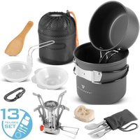 STAHLWERK Camping Kochgeschirr Alu Campinggeschirr Gaskocher Outdoor Set STAHLWERK Camping Kochgeschirr Alu Campinggeschirr Gaskocher Outdoor Set von STAHLWERK