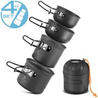 STAHLWERK Camping Kochtopf-Set 4-teilig aus Aluminium Outdoor Kochgeschirr Set STAHLWERK Camping Kochtopf-Set 4-teilig aus Aluminium Outdoor Kochgeschirr Set von STAHLWERK