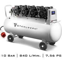 Druckluft Kompressor st 1510 Pro mit 10 bar, 150 l Tank, 69 dB 7,56 ps - Stahlwerk von STAHLWERK
