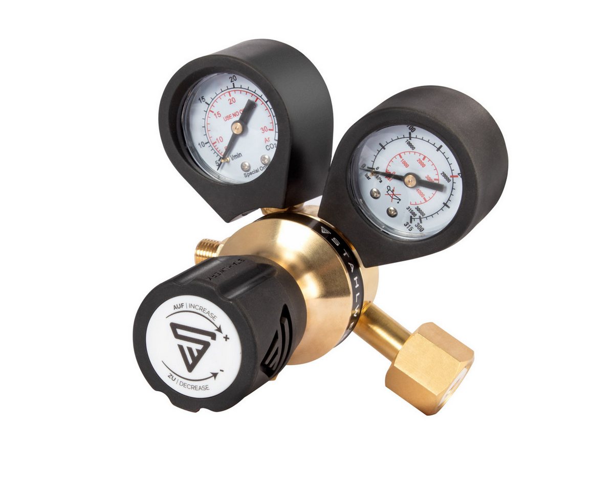 STAHLWERK Druckminderer Druckminderer Gasregulator für Gasflaschen ARGON, CO2, Mischgas, (1-St) von STAHLWERK