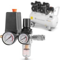 STAHLWERK Druckschalter 0-10 bar Druckregler mit Manometer für Kompressoren von STAHLWERK