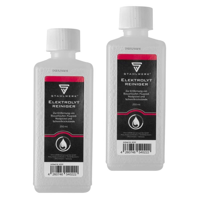 STAHLWERK Elektrolytreiniger für Schweißnaht-Reinigungsgeräte 250 ML 2er Set STAHLWERK Elektrolytreiniger für Schweißnaht-Reinigungsgeräte 250 ML 2er Set von STAHLWERK