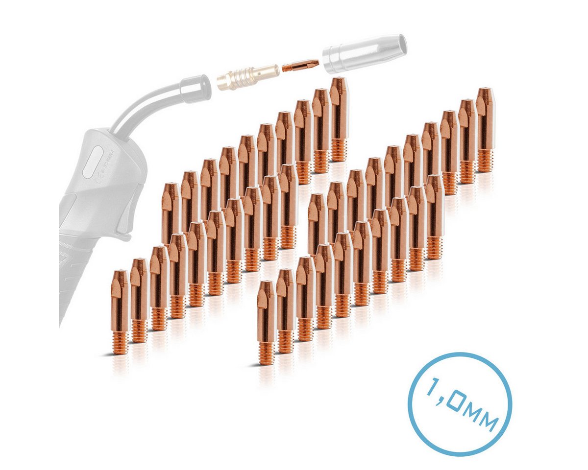 STAHLWERK Elektrowerkzeug-Set 2 x Stromdüsen AK25 MB25 Kontaktdüsen M6x28 1,0 mm STAHLWERK Elektrowerkzeug-Set 2 x Stromdüsen AK25 MB25 Kontaktdüsen M6x28 1,0 mm von STAHLWERK