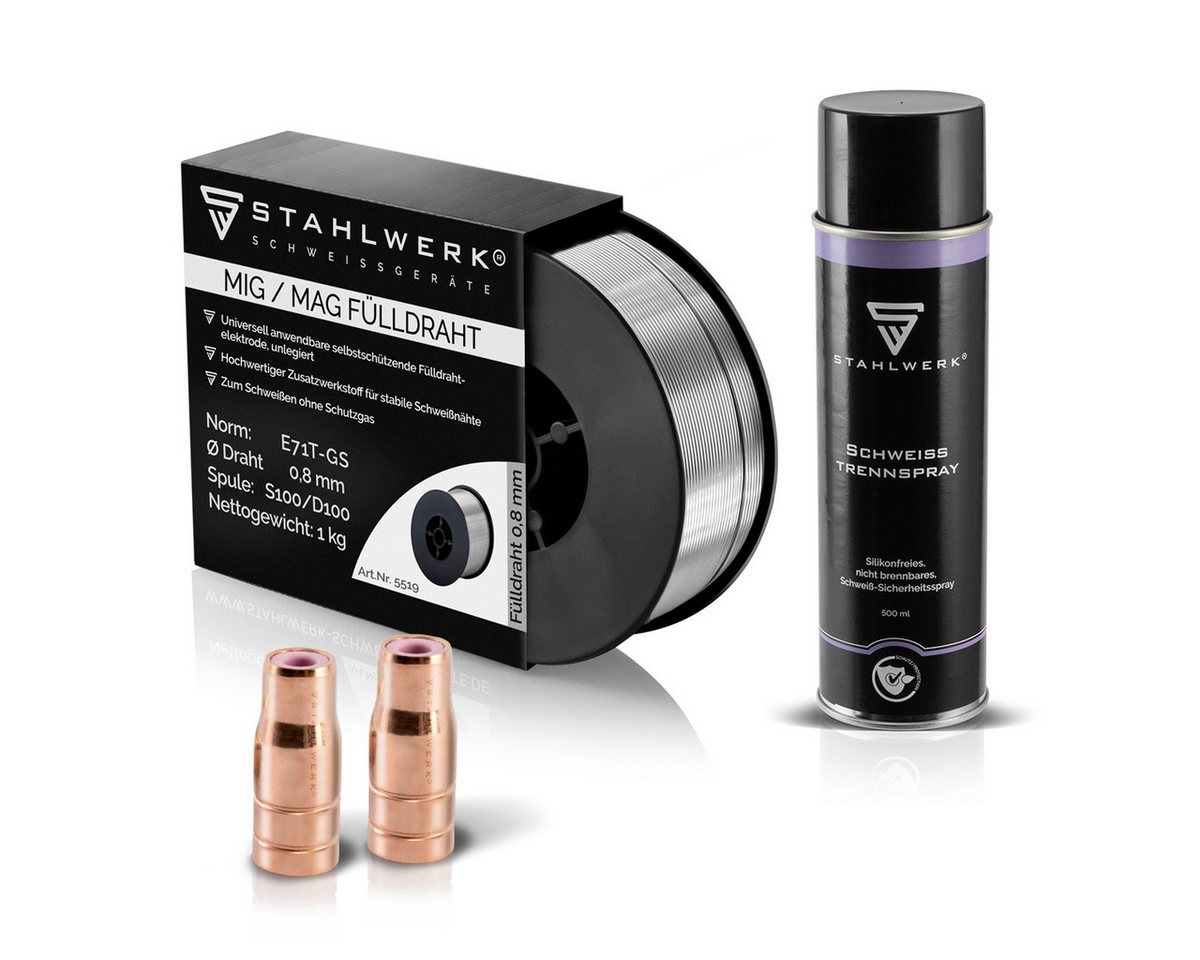 STAHLWERK Elektrowerkzeug-Set Fülldrahtdüse 2er Set + Fülldraht 0,8 mm 1 kg STAHLWERK Elektrowerkzeug-Set Fülldrahtdüse 2er Set + Fülldraht 0,8 mm 1 kg von STAHLWERK