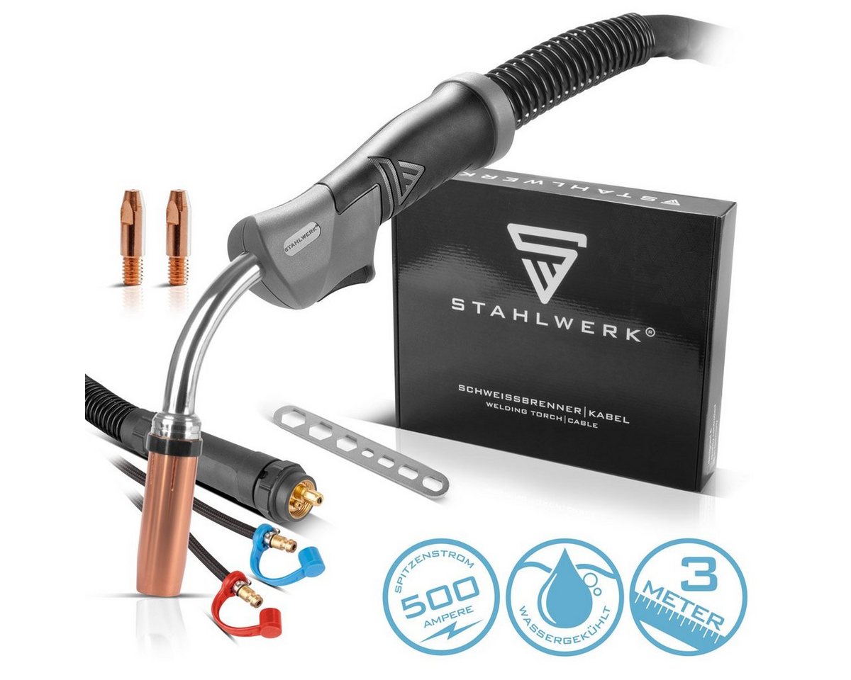 STAHLWERK Elektrowerkzeug-Set MIG MAG Schweißbrenner AK MB501D 500 A wassergekühlt STAHLWERK Elektrowerkzeug-Set MIG MAG Schweißbrenner AK MB501D 500 A wassergekühlt von STAHLWERK