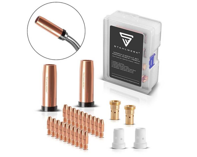 STAHLWERK Elektrowerkzeug-Set MIG MAG Verschleißteile Set 26tlg AK501D MB501D STAHLWERK Elektrowerkzeug-Set MIG MAG Verschleißteile Set 26tlg AK501D MB501D von STAHLWERK
