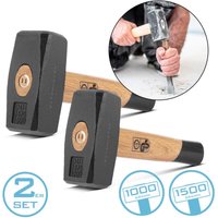 STAHLWERK Fäustel 2er Set 1000g 1500g Hammerkopf Plattenhammer aus Carbon-Stahl STAHLWERK Fäustel 2er Set 1000g 1500g Hammerkopf Plattenhammer aus Carbon-Stahl von STAHLWERK