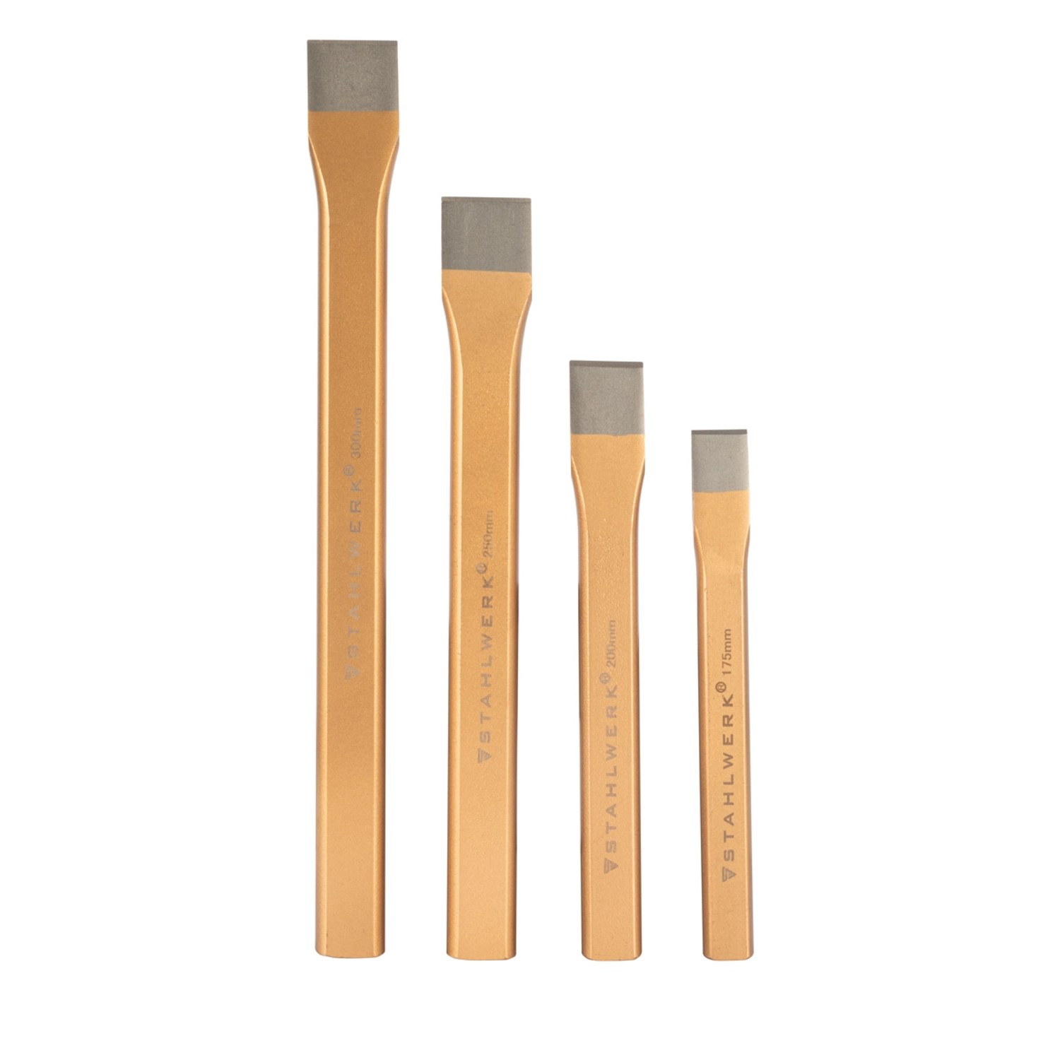 STAHLWERK Flachmeißel 4Er Set Gold Handmeißel Aus Gehärtetem Stahl STAHLWERK Flachmeißel 4Er Set Gold Handmeißel Aus Gehärtetem Stahl von STAHLWERK