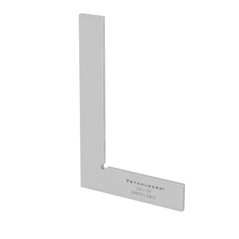 STAHLWERK Flachwinkel 90° 200 x 130 mm DIN 875/1 aus rostfreiem Edelstahl von STAHLWERK