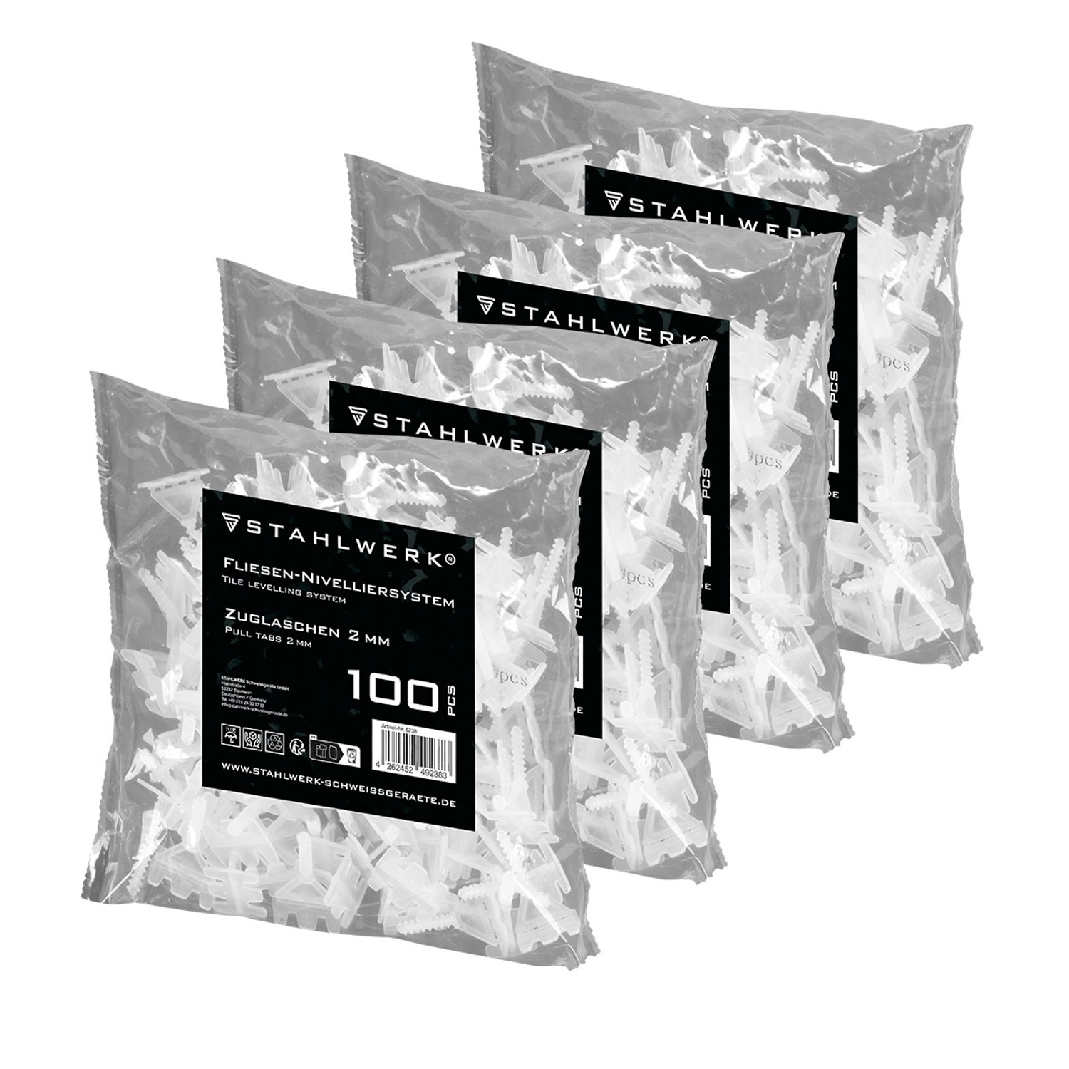 STAHLWERK Fliesen Nivellier System 200 teilig Zuglasche mit Gewinde 2er Set STAHLWERK Fliesen Nivellier System 200 teilig Zuglasche mit Gewinde 2er Set von STAHLWERK