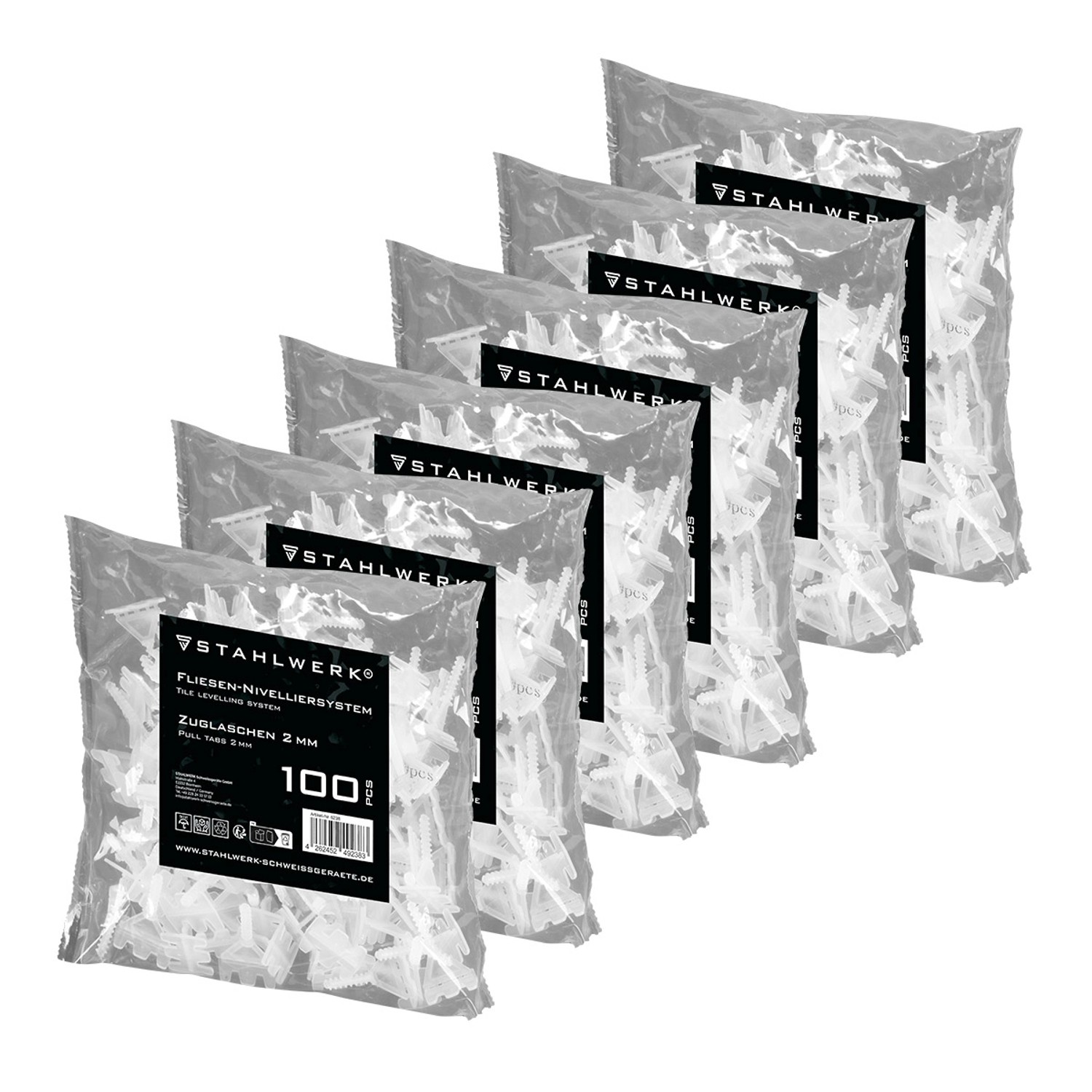 STAHLWERK Fliesen Nivellier System 200 teilig Zuglasche mit Gewinde 3er Set STAHLWERK Fliesen Nivellier System 200 teilig Zuglasche mit Gewinde 3er Set von STAHLWERK