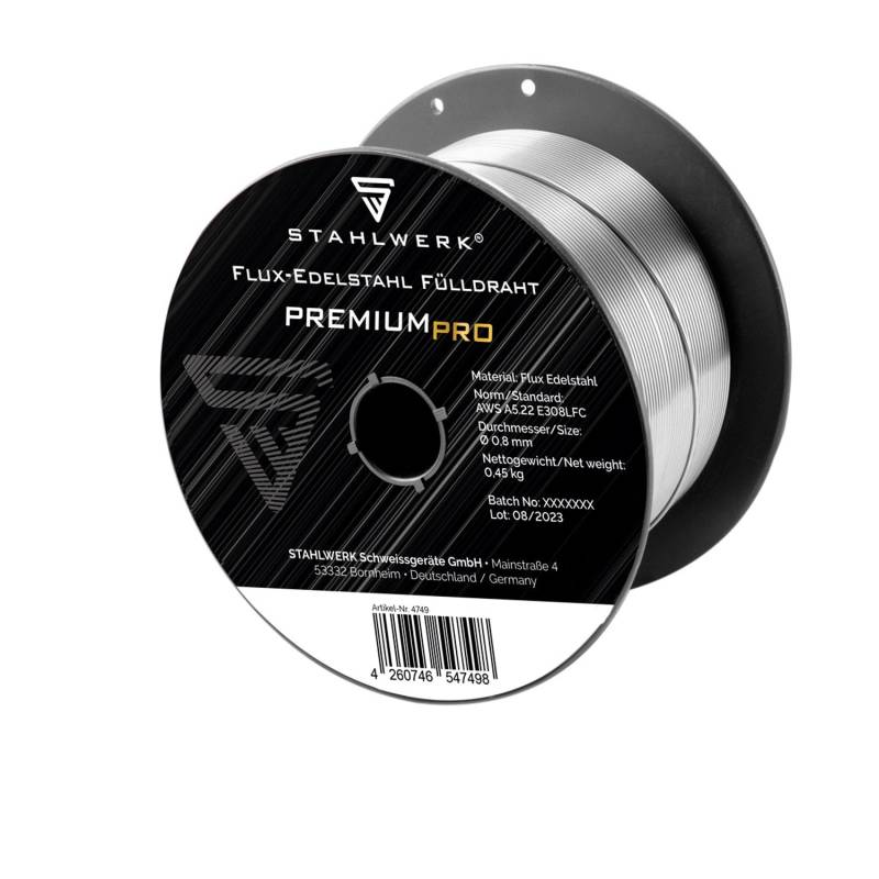 STAHLWERK Fülldraht FLUX Edelstahl E308LFC 0,8 mm 0,45 kg Drahtrolle Drahtspule STAHLWERK Fülldraht FLUX Edelstahl E308LFC 0,8 mm 0,45 kg Drahtrolle Drahtspule von STAHLWERK