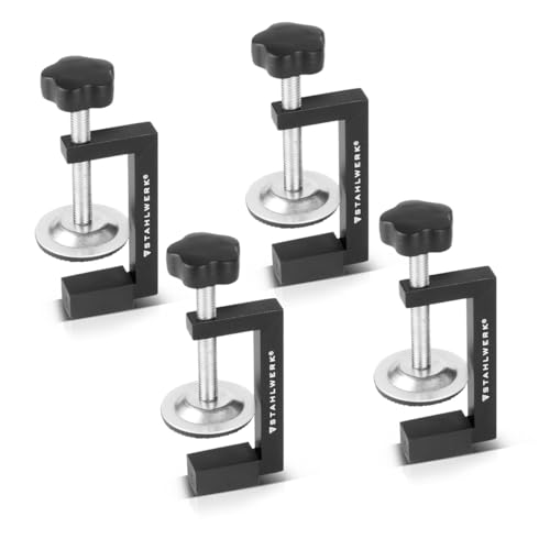 STAHLWERK G-Klemmen 4er Set zur Holzbearbeitung | G-Klammer | Schraubklemmen | Schraubzwingen zur sicheren Fixierung von Werkstücken | Heimwerken | Möbelmontage STAHLWERK G-Klemmen 4er Set zur Holzbearbeitung | G-Klammer | Schraubklemmen | Schraubzwingen zur sicheren Fixierung von Werkstücken | Heimwerken | Möbelmontage von STAHLWERK