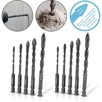 STAHLWERK Glasbohrer Fliesenbohrer Keramikbohrer 10er Set 4, 5, 6, 8, 10 mm von STAHLWERK