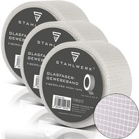 STAHLWERK Glasfaser-Gewebeband 3er Set 20 m x 50 mm, selbstklebend von STAHLWERK