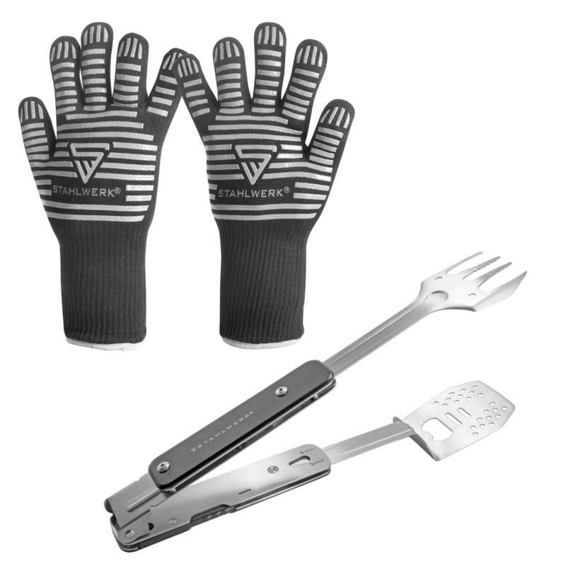 STAHLWERK Grill-Set Mit 4-In-1 Bbq Multitool-Grillbesteck von STAHLWERK