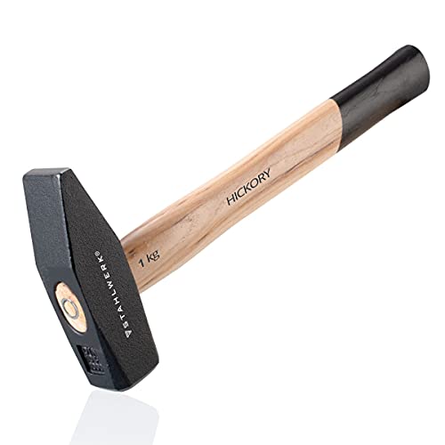 STAHLWERK Hammer Schlosserhammer 1000g hochwertig gefertigt mit robustem Kopf aus geschmiedetem Stahl, ausbalanciertes Gewicht, ergonomischer Griff aus hoch belastbarem Hickory-Holz STAHLWERK Hammer Schlosserhammer 1000g hochwertig gefertigt mit robustem Kopf aus geschmiedetem Stahl, ausbalanciertes Gewicht, ergonomischer Griff aus hoch belastbarem Hickory-Holz von STAHLWERK