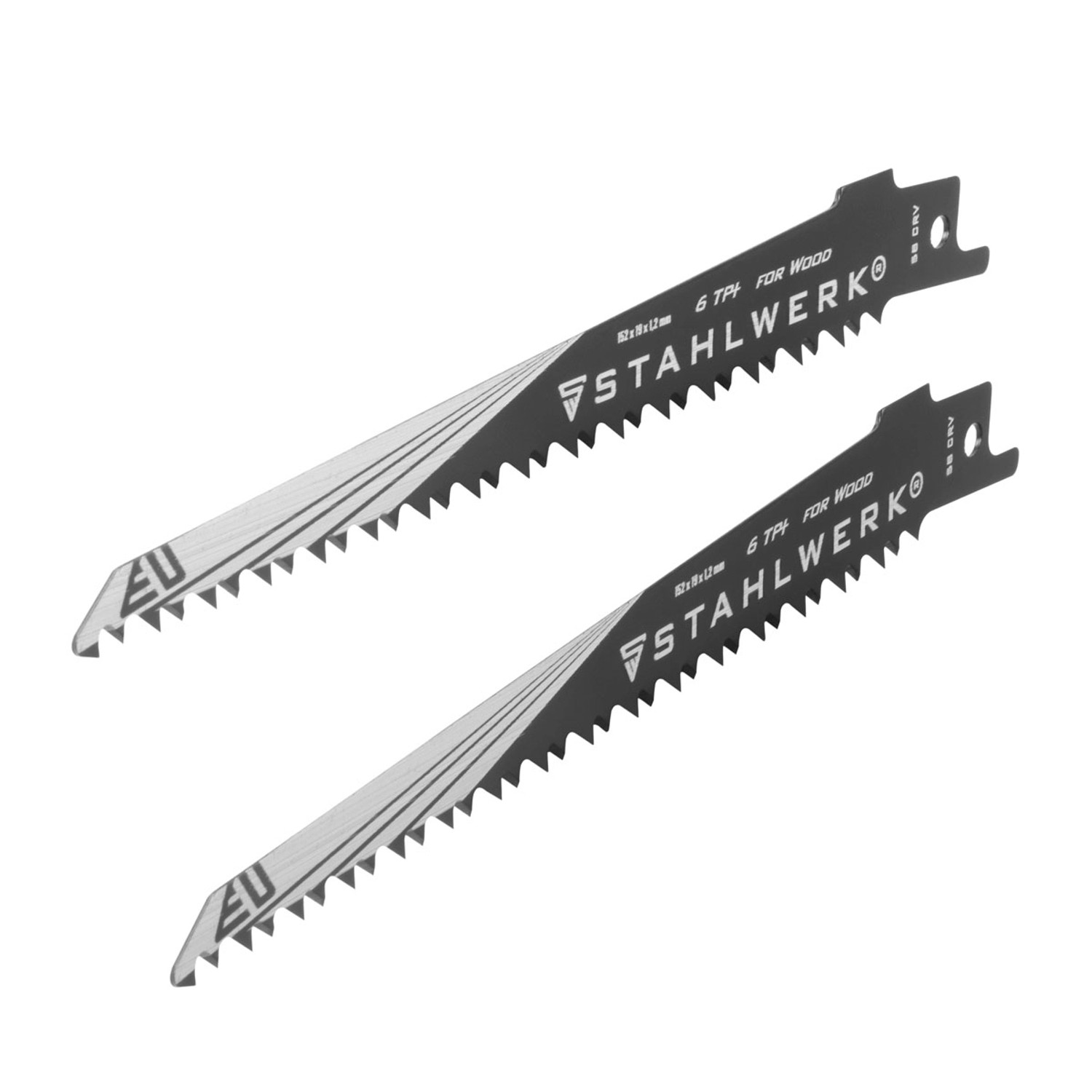 STAHLWERK Holz-Sägeblatt 2er Set 150 x 19 x 1,2 mm für Sägen 1/2 Zoll Aufnahme STAHLWERK Holz-Sägeblatt 2er Set 150 x 19 x 1,2 mm für Sägen 1/2 Zoll Aufnahme von STAHLWERK