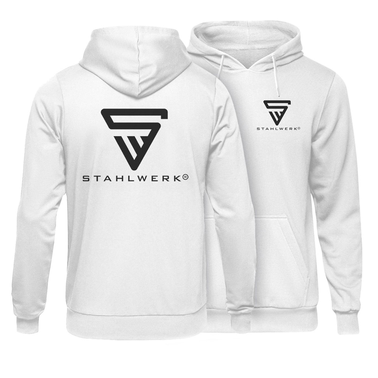 STAHLWERK Hoodie Kapuzenpulli Kapuzenpullover Weiß Größe L von STAHLWERK