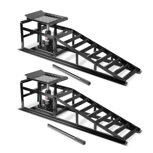 STAHLWERK Hydraulische Auffahrrampe GTH-14 ST 2er Set mit 5 Tonnen Tragkraft Auffahrbock mit Wagenheber | höhenverstellbare Auto-Rampe | Pkw-Rampe | Kfz-Bock STAHLWERK Hydraulische Auffahrrampe GTH-14 ST 2er Set mit 5 Tonnen Tragkraft Auffahrbock mit Wagenheber | höhenverstellbare Auto-Rampe | Pkw-Rampe | Kfz-Bock von STAHLWERK