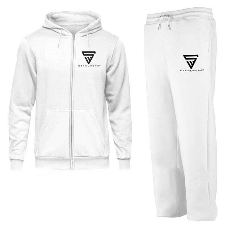 STAHLWERK Jogginganzug Weiß Größe L aus 70% Baumwolle und 30% Polyester von STAHLWERK