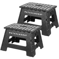 STAHLWERK Klapptritt KT-2 ST 2er Set mit 150 kg Tragkraft Faltbarer Tritthocker STAHLWERK Klapptritt KT-2 ST 2er Set mit 150 kg Tragkraft Faltbarer Tritthocker von STAHLWERK