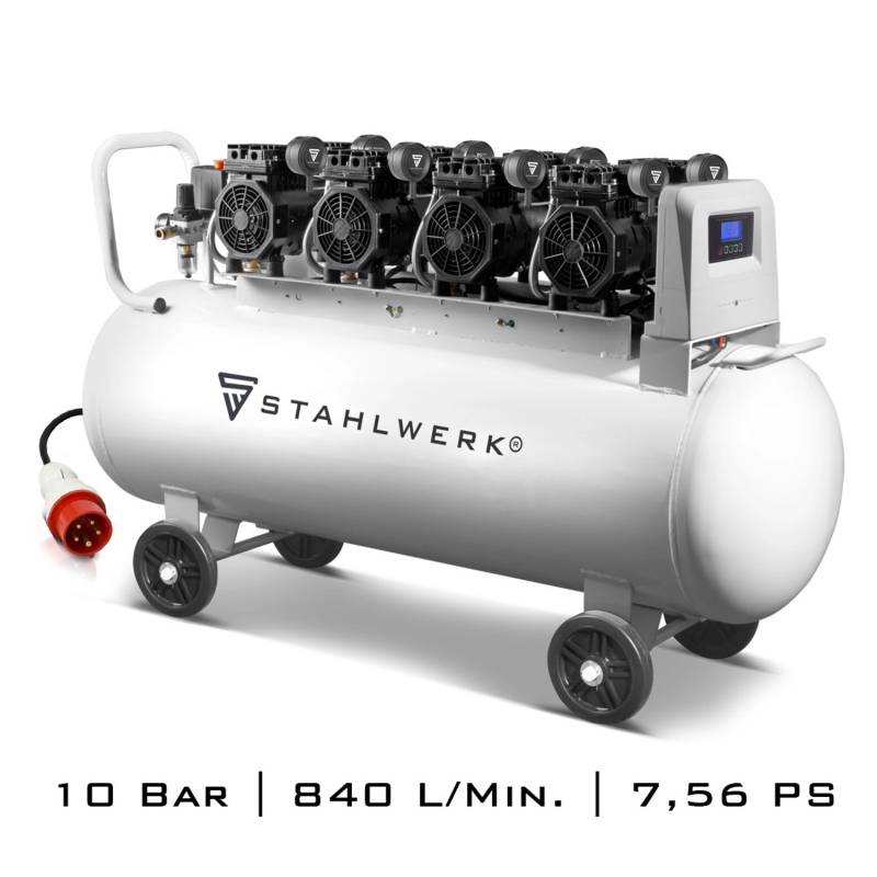 STAHLWERK Kompressor ST 1510 Pro, Flüster-Kompressor mit 10 bar 1297 von STAHLWERK