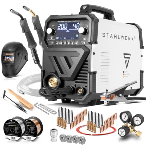 STAHLWERK Schweißgerät Kombi Vollausstattung MIG MAG 200 Spot Puls Pro - digital, 200A IGBT Inverter, Fülldraht, FLUX, Lift-TIG, MMA, MIG-Puls für Aluminium, modernste Transistoren-Technologie STAHLWERK Schweißgerät Kombi Vollausstattung MIG MAG 200 Spot Puls Pro - digital, 200A IGBT Inverter, Fülldraht, FLUX, Lift-TIG, MMA, MIG-Puls für Aluminium, modernste Transistoren-Technologie von STAHLWERK