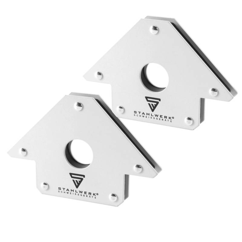STAHLWERK Magnet-Schweißwinkel 45° X 90° X 135°, 22,6 Kg / 50 Lbs 2er Set von STAHLWERK