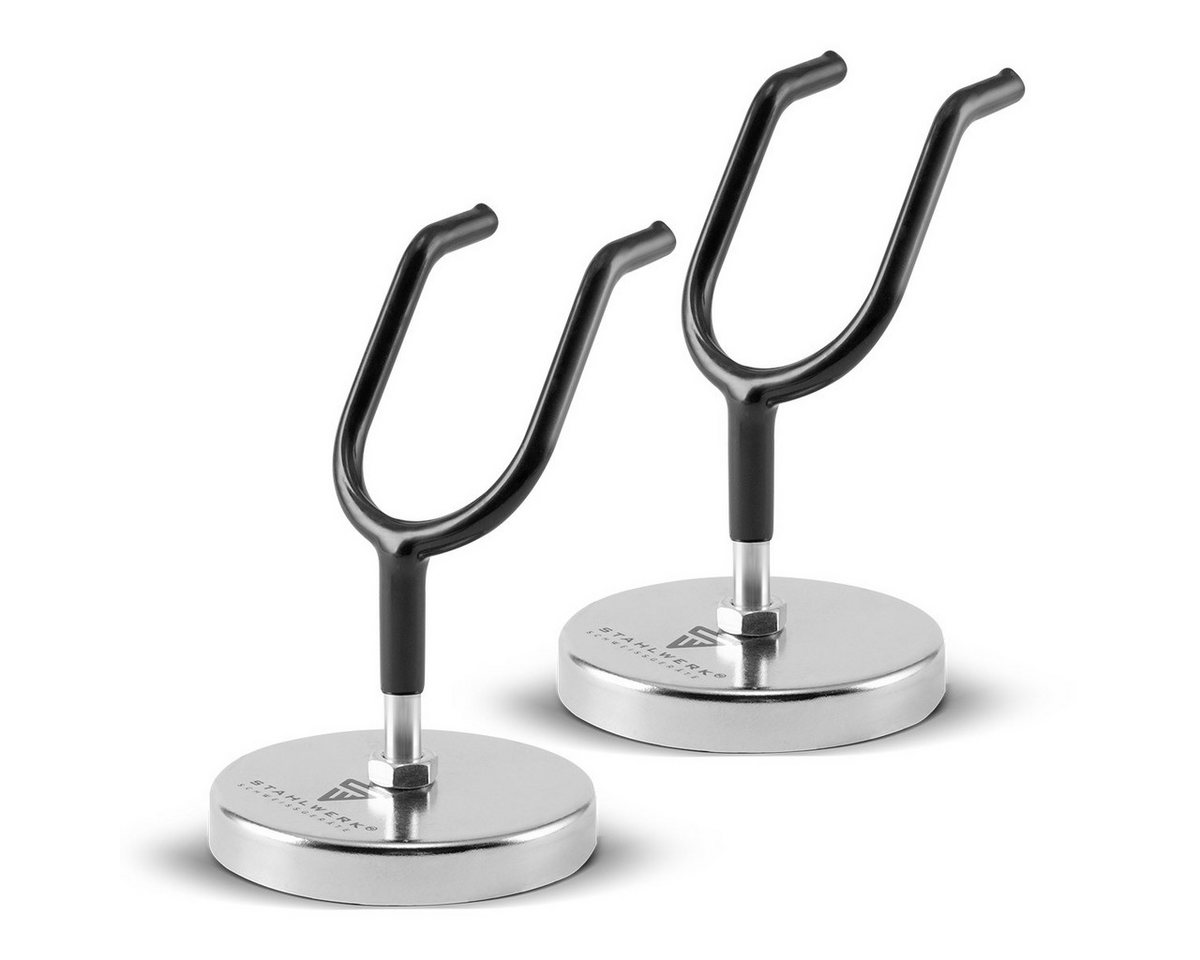 STAHLWERK Magnethalter 2 x Lackierpistolen-Halterung mit magnetischem Fuß (Set, 2-St., Set), Geeignet für schräge Arbeitsflächen von STAHLWERK