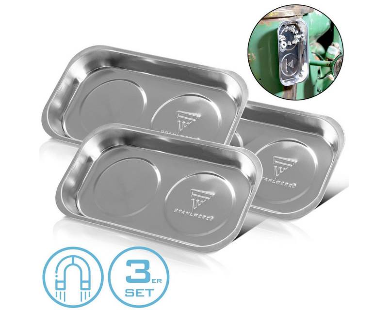 STAHLWERK Magnethalter Magnetschale MS-28 ST 3er Set 237 x 136 x 28 mm von STAHLWERK
