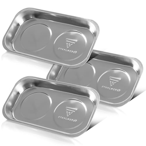 STAHLWERK Magnetschale MS-28 ST 3er Set 237 x 136 x 28 mm Magnetteller | Schraubenschale | Haftschale | Magnetablage | Magnetische Schale aus Edelstahl mit starker Haftkraft für Schrauben STAHLWERK Magnetschale MS-28 ST 3er Set 237 x 136 x 28 mm Magnetteller | Schraubenschale | Haftschale | Magnetablage | Magnetische Schale aus Edelstahl mit starker Haftkraft für Schrauben von STAHLWERK