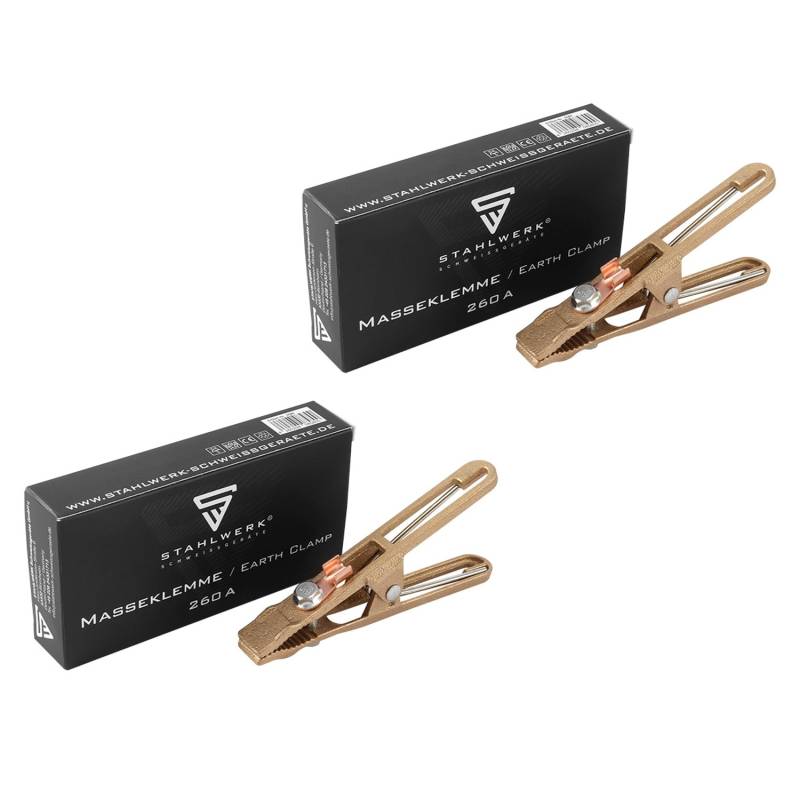 STAHLWERK Masseklemme Massezange und Erdungsklemme Belastbar bis 260A 2er Set STAHLWERK Masseklemme Massezange und Erdungsklemme Belastbar bis 260A 2er Set von STAHLWERK