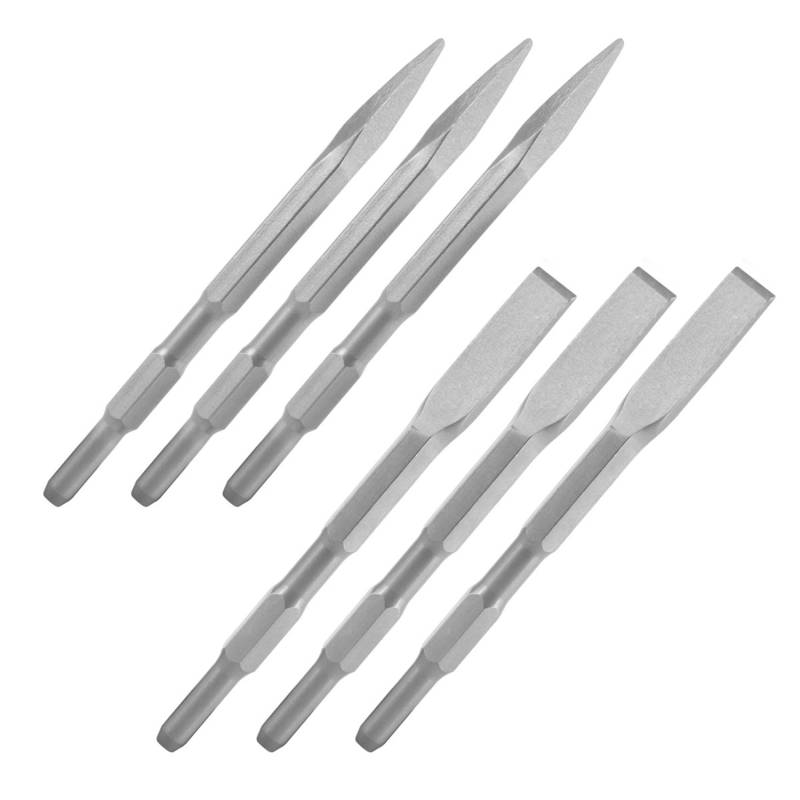 STAHLWERK Meißel 6er Set Mit 3 Flachmeißeln Und 3 Spitzmeißeln 17 X 260 MM STAHLWERK Meißel 6er Set Mit 3 Flachmeißeln Und 3 Spitzmeißeln 17 X 260 MM von STAHLWERK