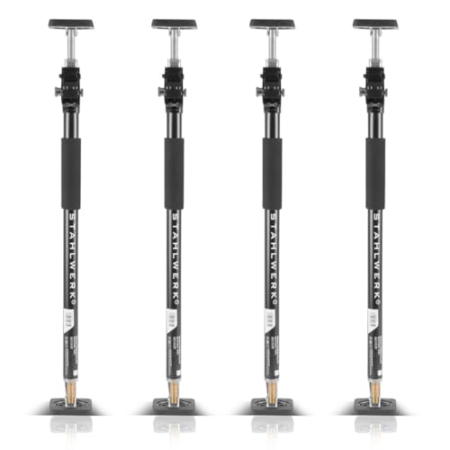 STAHLWERK Montagestütze | Baustütze MH-115 ST 4er Set 66-115 cm, 40 kg Tragkraft, robuster Türspanner | Teleskopstütze | Spannstütze von STAHLWERK