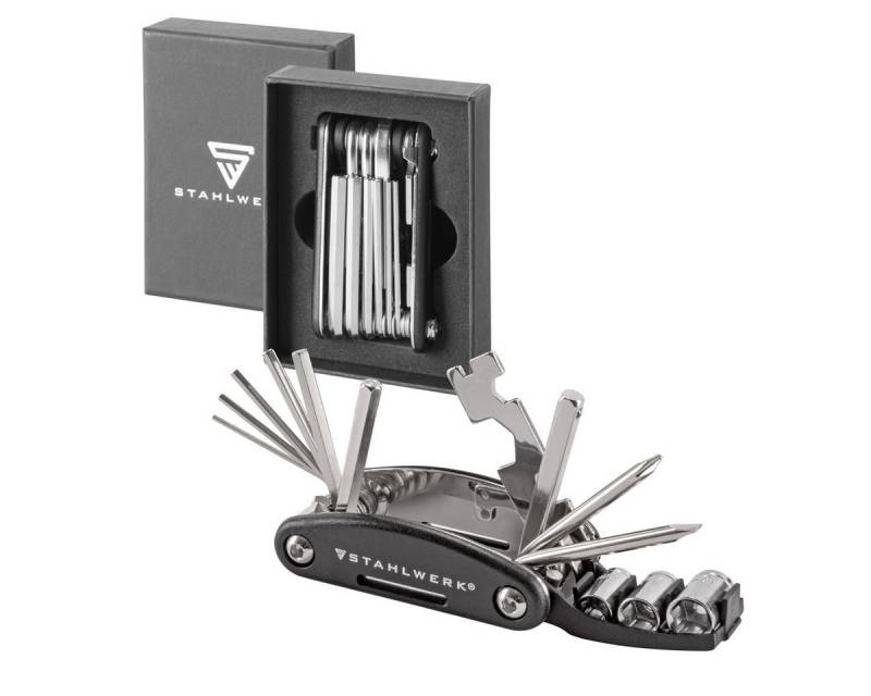 STAHLWERK Multitool Multitool / Multifunktionswerkzeug Fahrrad, (Packung, 1 St., Einzelartikel), 16 in 1 Reparaturwerkzeug von STAHLWERK