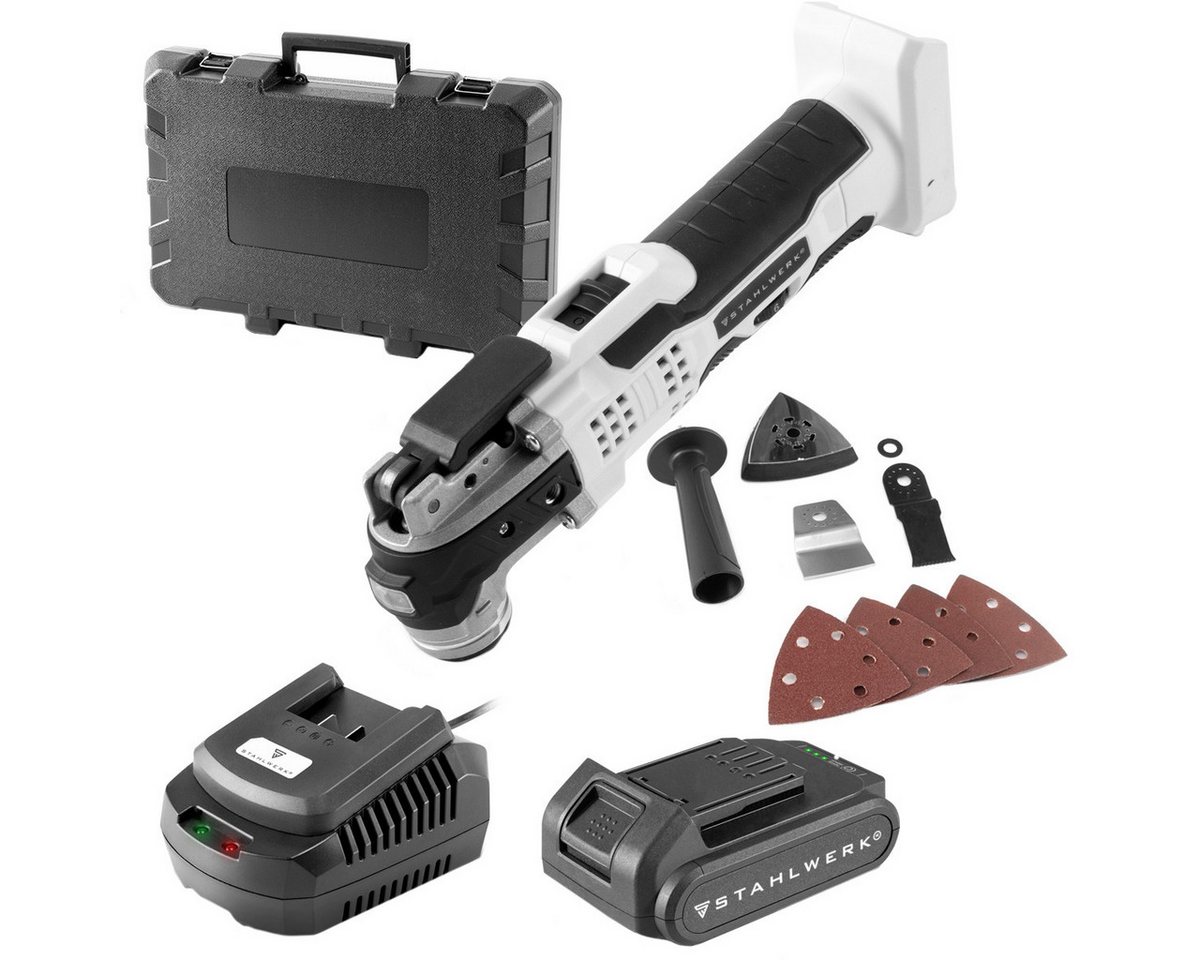 STAHLWERK Multitool OMT-20 ST Akku-Oszillations/Multifunktionswerkzeug, (Set, 1 St., Set), mit 900 Watt zum Schneiden von STAHLWERK