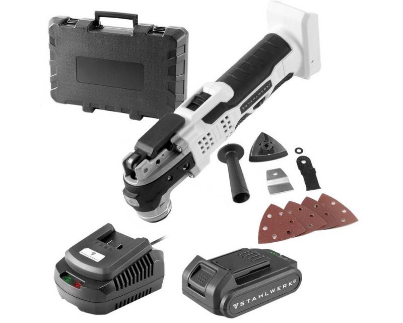 STAHLWERK Multitool OMT-20 ST Akku-Oszillations/Multifunktionswerkzeug, (Set, 1 St., Set), mit 900 Watt zum Schneiden von STAHLWERK