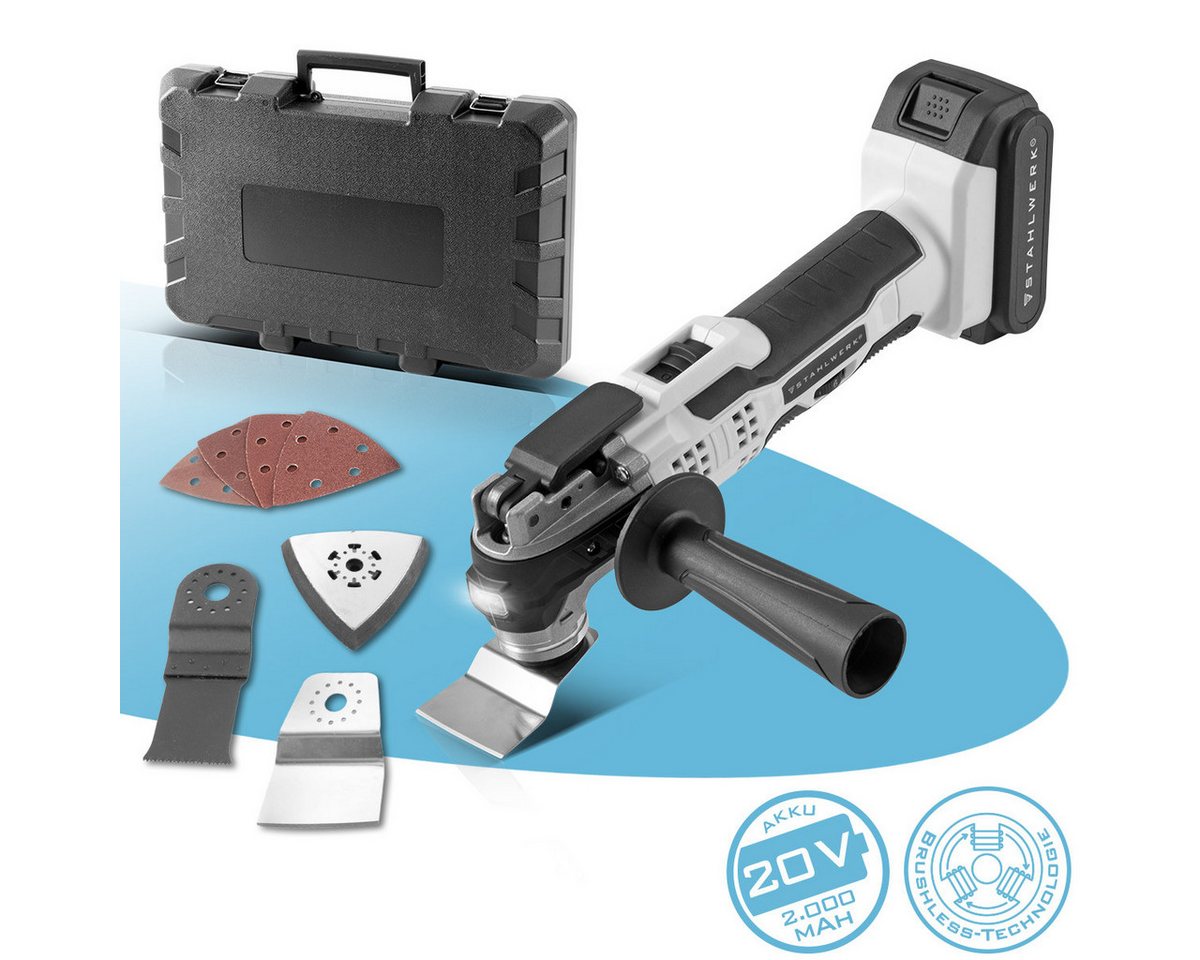 STAHLWERK Multitool OMT-20 ST Akku-Oszillations/Multifunktionswerkzeug, (Set, 1 St., Set), mit 900 Watt zum Schneiden von STAHLWERK