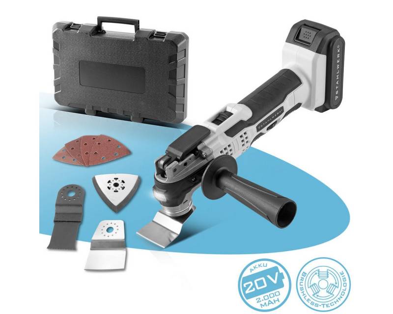 STAHLWERK Multitool OMT-20 ST Akku-Oszillations/Multifunktionswerkzeug, (Set, 1 St., Set), mit 900 Watt zum Schneiden von STAHLWERK
