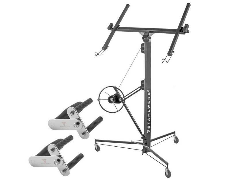 STAHLWERK Plattenheber Plattenheber PH-465 ST + Plattentragehilfe Set, max. 68 kg Traglast, Set, 3-tlg.], Set, Größe von 487 x 122 cm von STAHLWERK