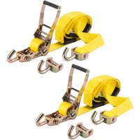 STAHLWERK Radsicherung TRS-50 ST 2er Set 3 m x 50 mm 2.250 kg Reifen-Ratschengurt von STAHLWERK