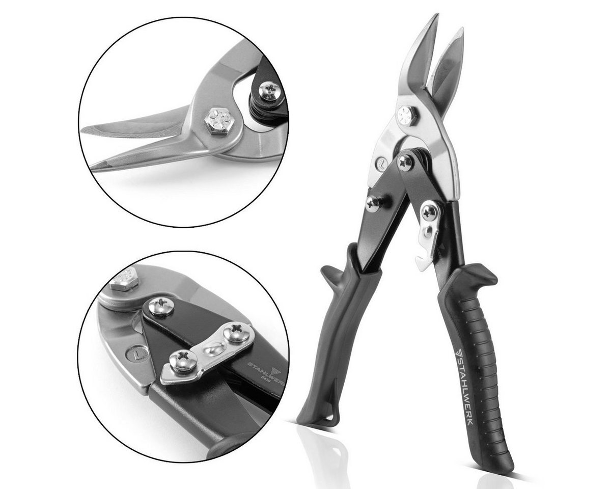STAHLWERK Blechschere Robuste Profi-Blechschere linksschneidend, (Packung, 1-tlg), für Bleche bis 1,25 mm STAHLWERK Blechschere Robuste Profi-Blechschere linksschneidend, (Packung, 1-tlg), für Bleche bis 1,25 mm von STAHLWERK