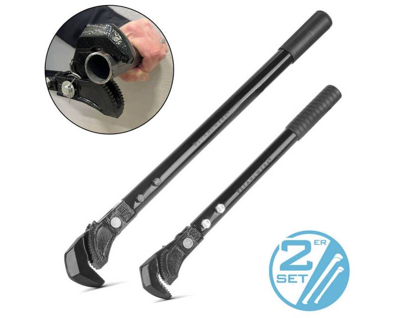 STAHLWERK Rohrzange Zangenschlüssel 2er Set 450/600 mm (18"/24), 2-tlg. von STAHLWERK